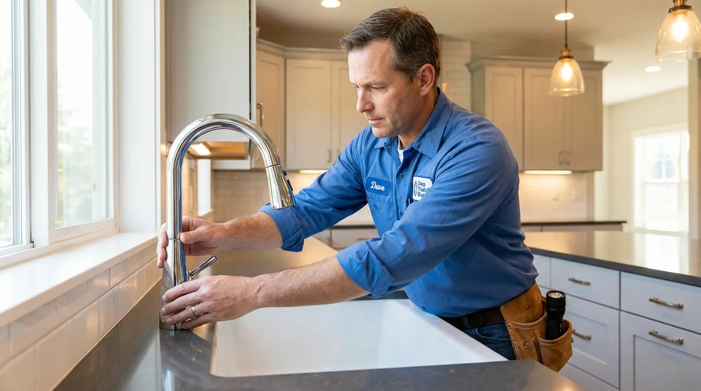Kitchen faucet installation by Johns Plumbing LLC in Stanford